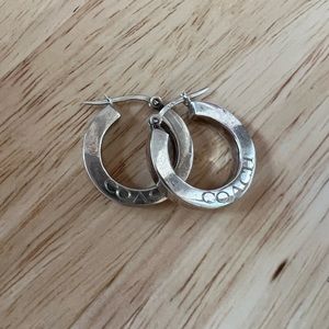 Coach silver hoop earrings